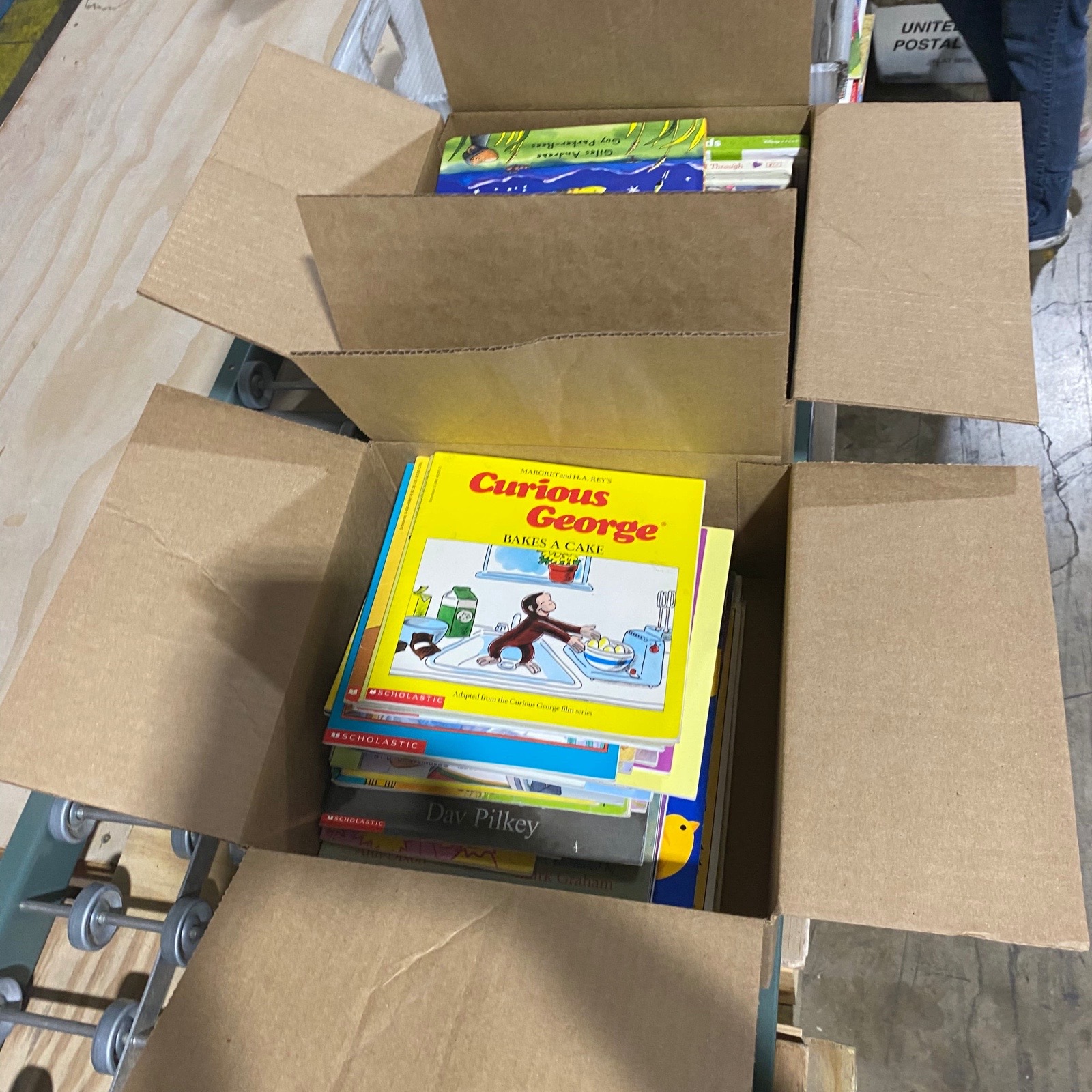 Step 3: sealed and labeled boxes ready for ship