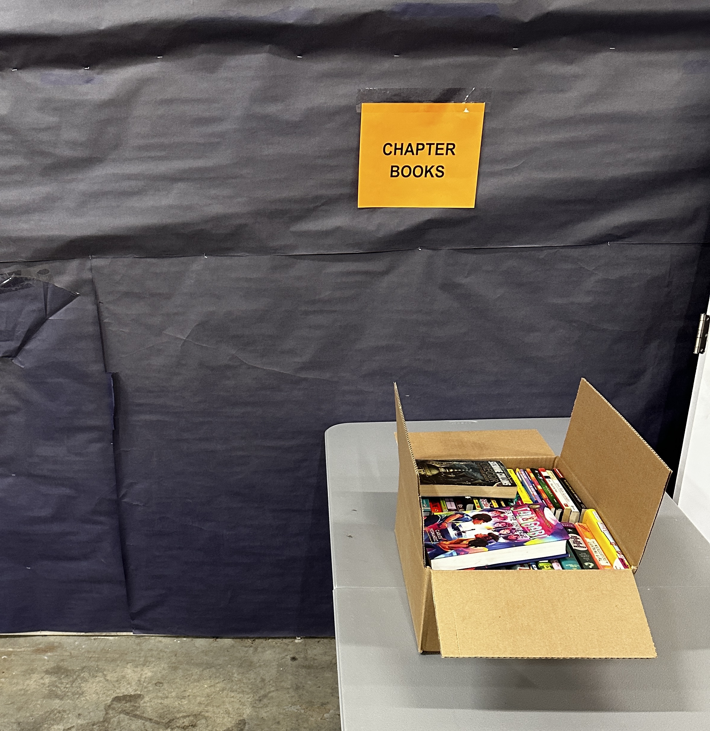 Compact pack or warehouse area sized for book bundling